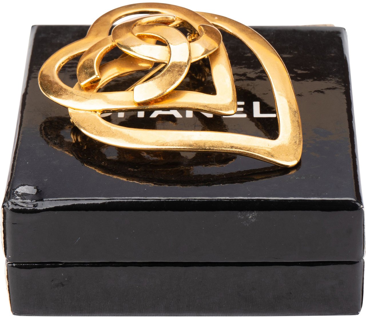 Chanel Chanel Golden CC Hearts Brooch Divers