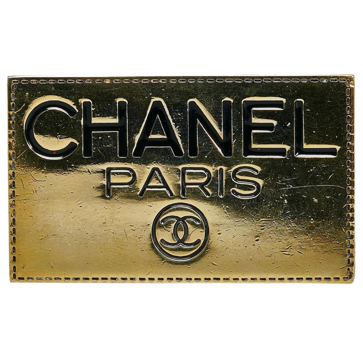Chanel Chanel Golden Paris Badge Brooch Divers