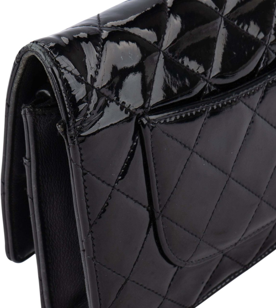 Chanel Chanel Quilted Patent Leather Wallet On Chain Crossbody Bag Divers