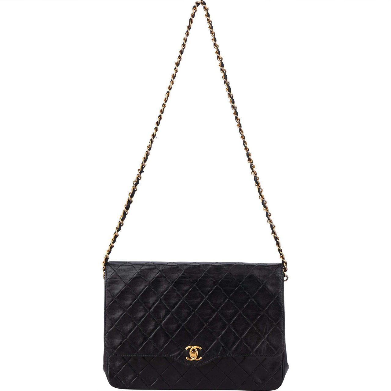Chanel Chanel Quilted Lambskin 24K Gold Single Flap Divers
