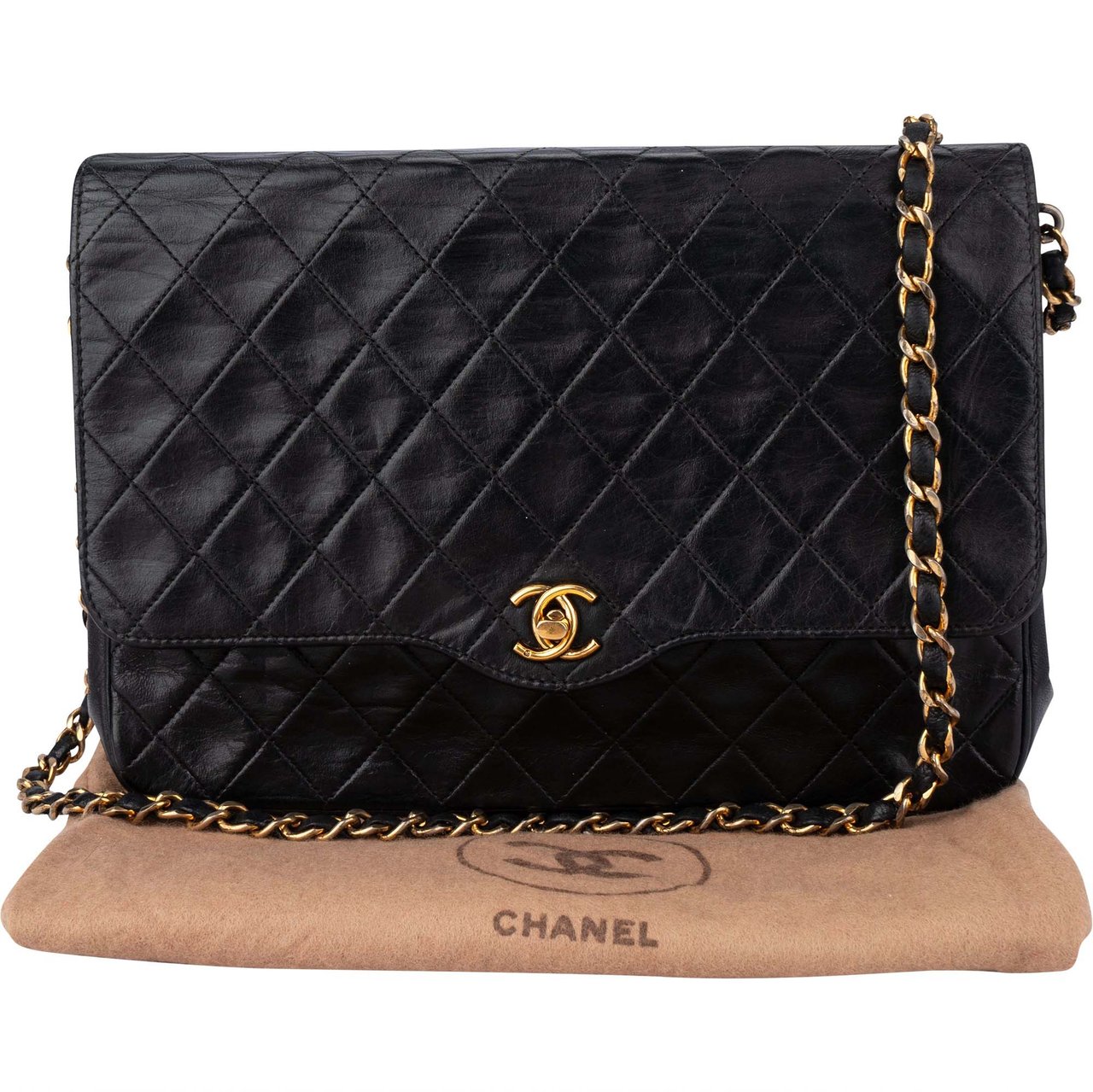 Chanel Chanel Quilted Lambskin 24K Gold Single Flap Divers