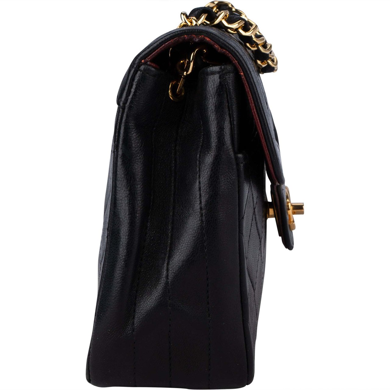 Chanel Chanel Quilted Lambskin 24K Gold Single Flap Crossbody Bag Divers
