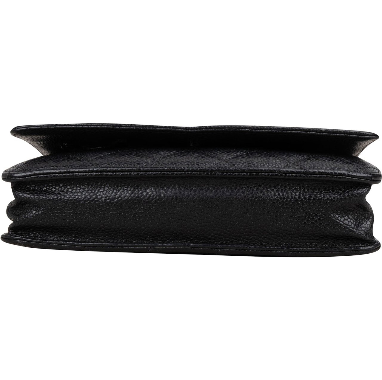 Chanel Chanel Quilted Caviar Leather Wallet On Chain Crossbody Bag Zwart