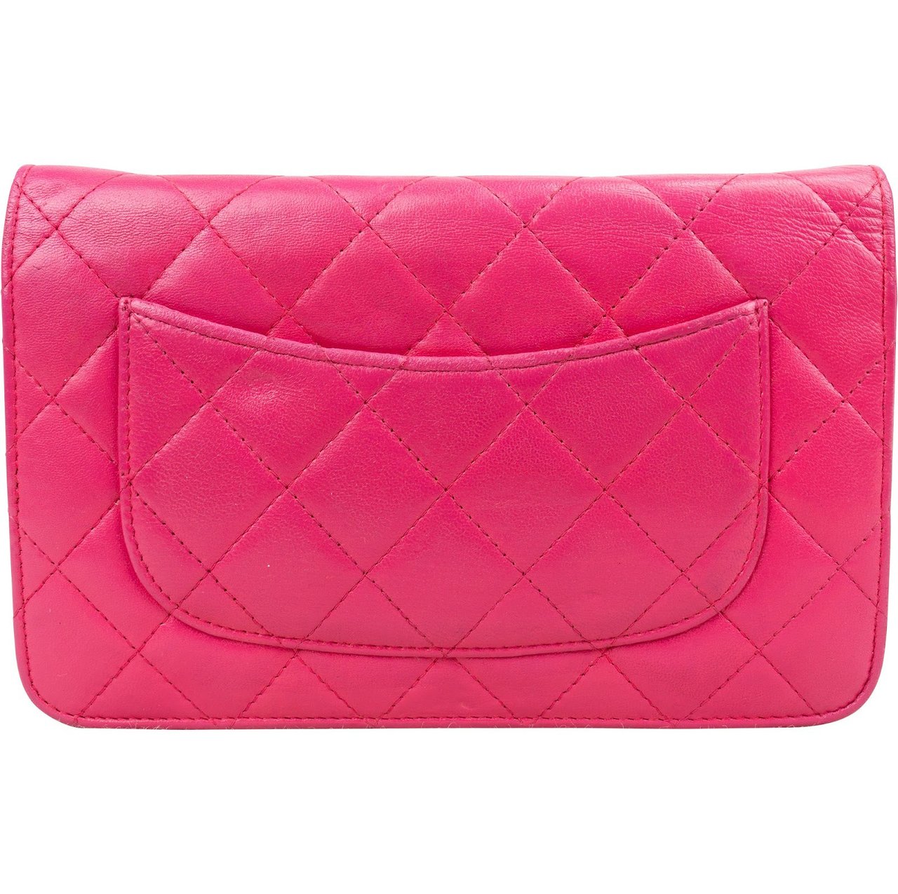 Chanel Chanel Quilted Lambskin Wallet On Chain Crossbody Bag Rood