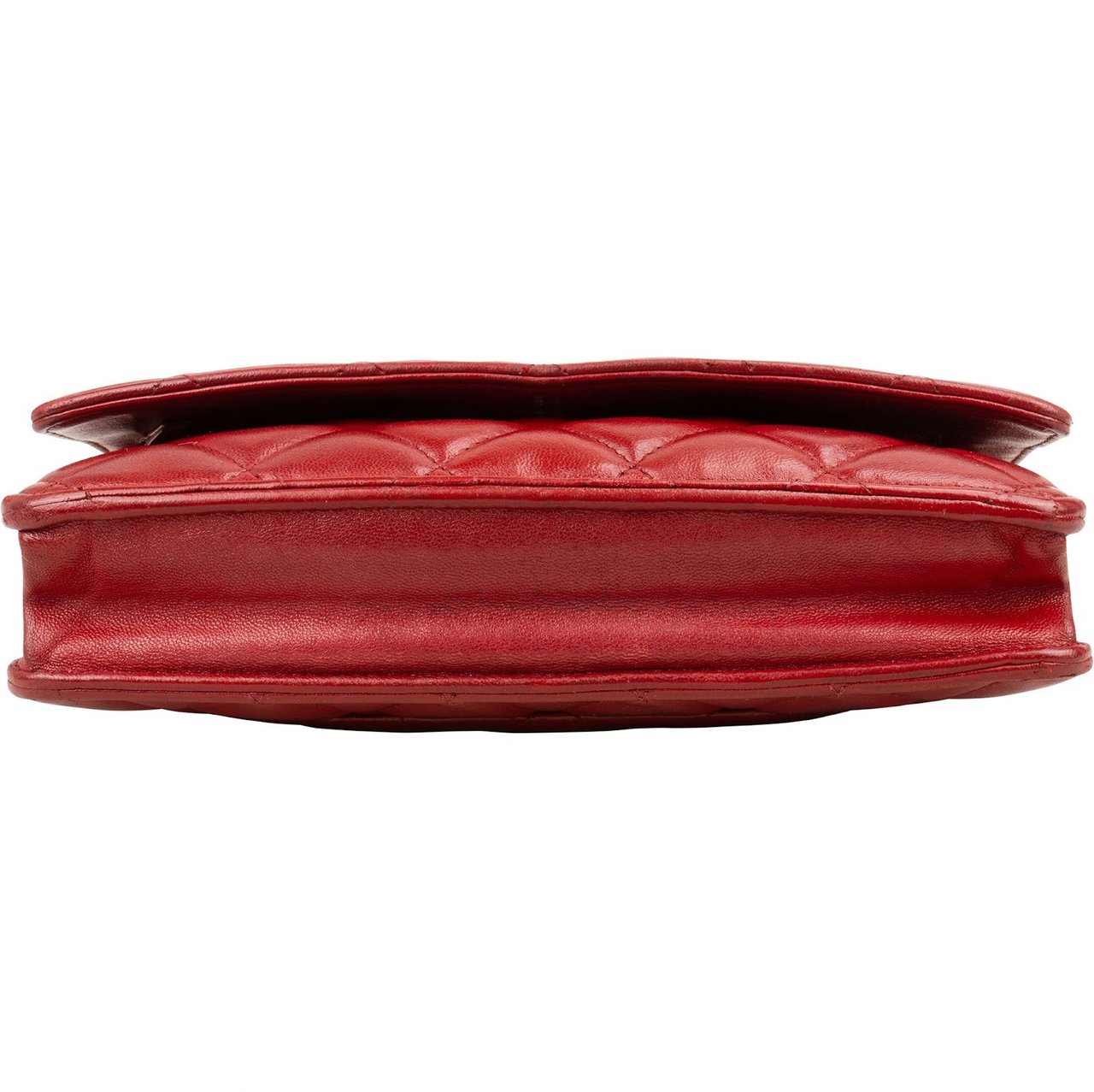 Chanel Chanel Quilted Lambskin Wallet On Chain Crossbody Bag Rood