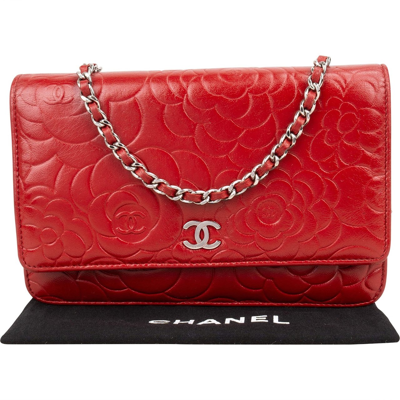 Chanel Chanel Leather Leather Wallet On Chain Crossbody Bag Rood