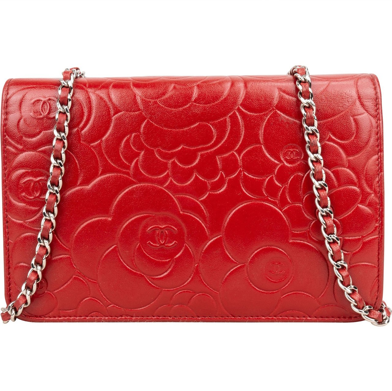 Chanel Chanel Leather Leather Wallet On Chain Crossbody Bag Rood