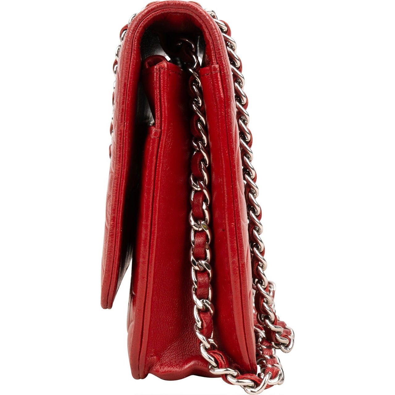 Chanel Chanel Leather Leather Wallet On Chain Crossbody Bag Rood