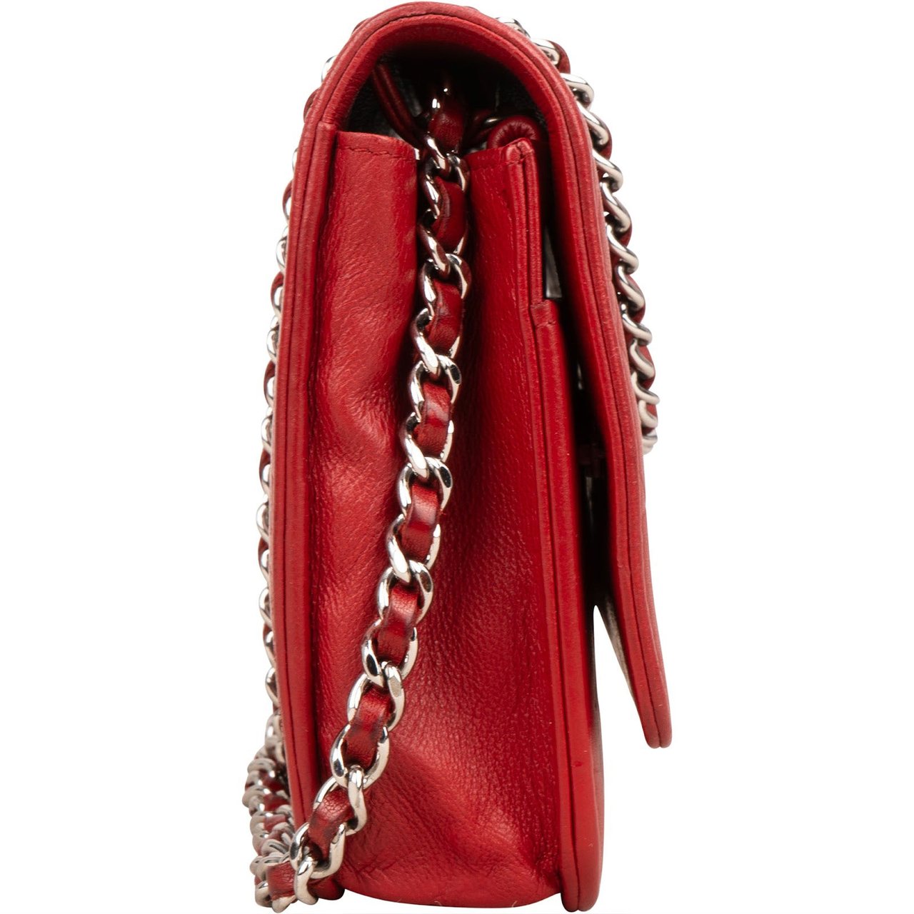 Chanel Chanel Leather Camellia Wallet On Chain Crossbody Bag Rood