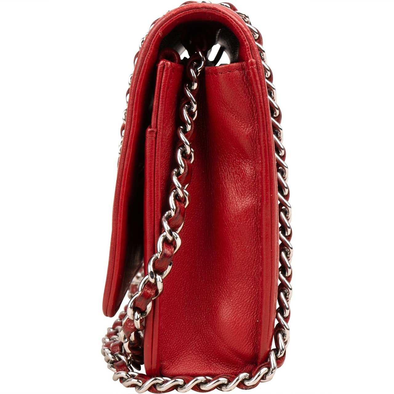 Chanel Leather Camellia Wallet On Chain Crossbody Bag Divers