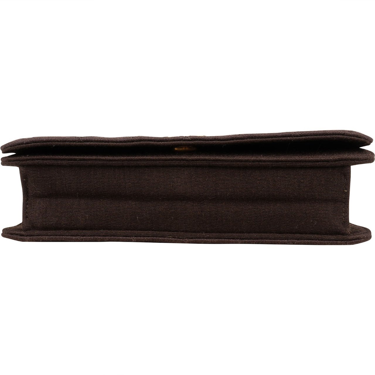 Chanel Chanel Quilted Cotton CC Single Flap Shoulder Bag Bruin