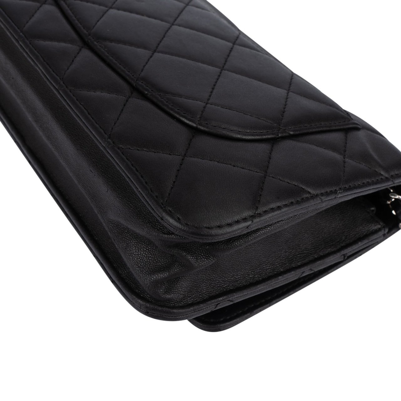 Chanel Chanel Quilted Lambskin Wallet On Chain Crossbody Bag Zwart