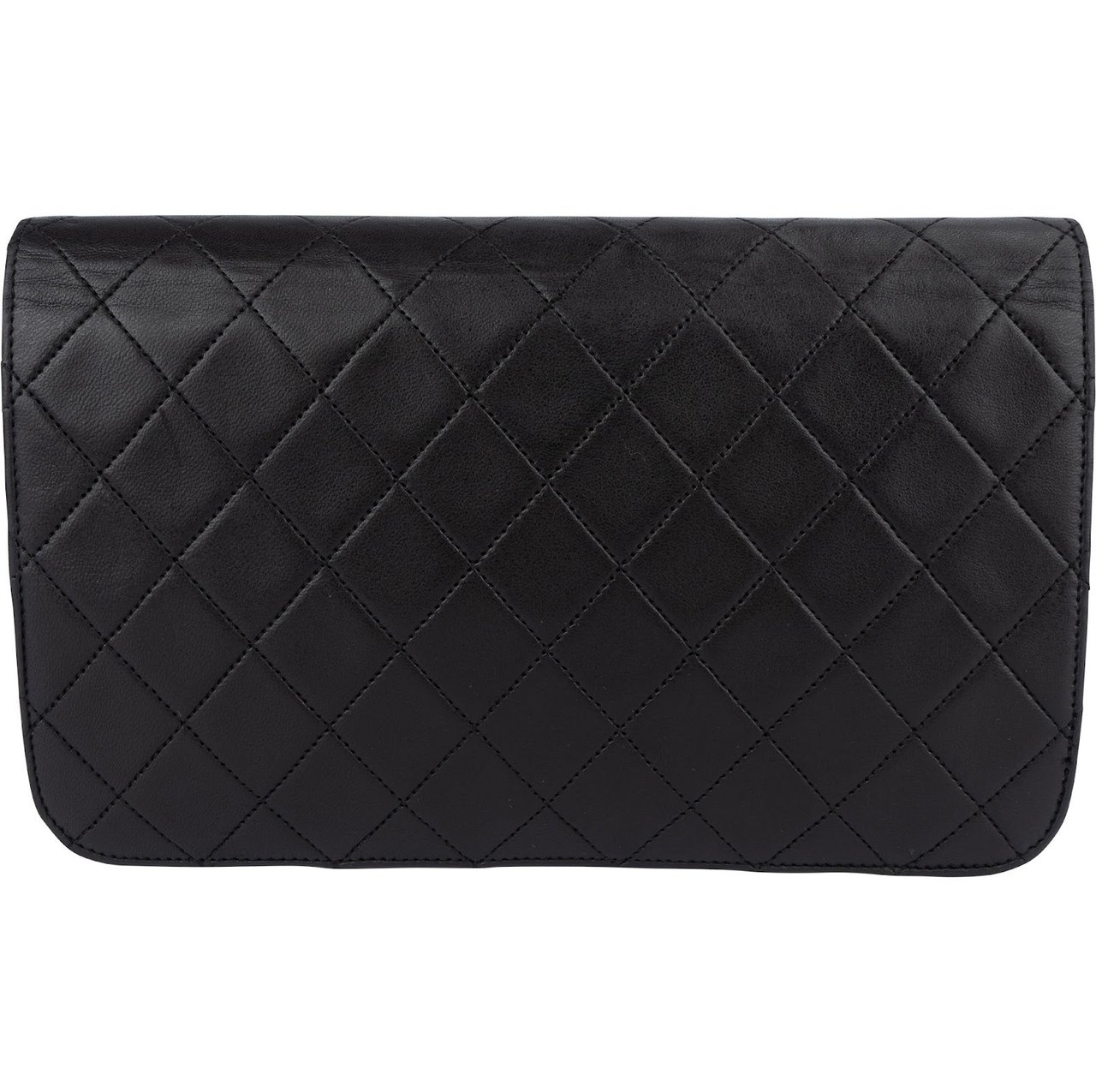 Chanel Chanel Quilted Lambskin CC Single Flap Crossbody Bag Zwart