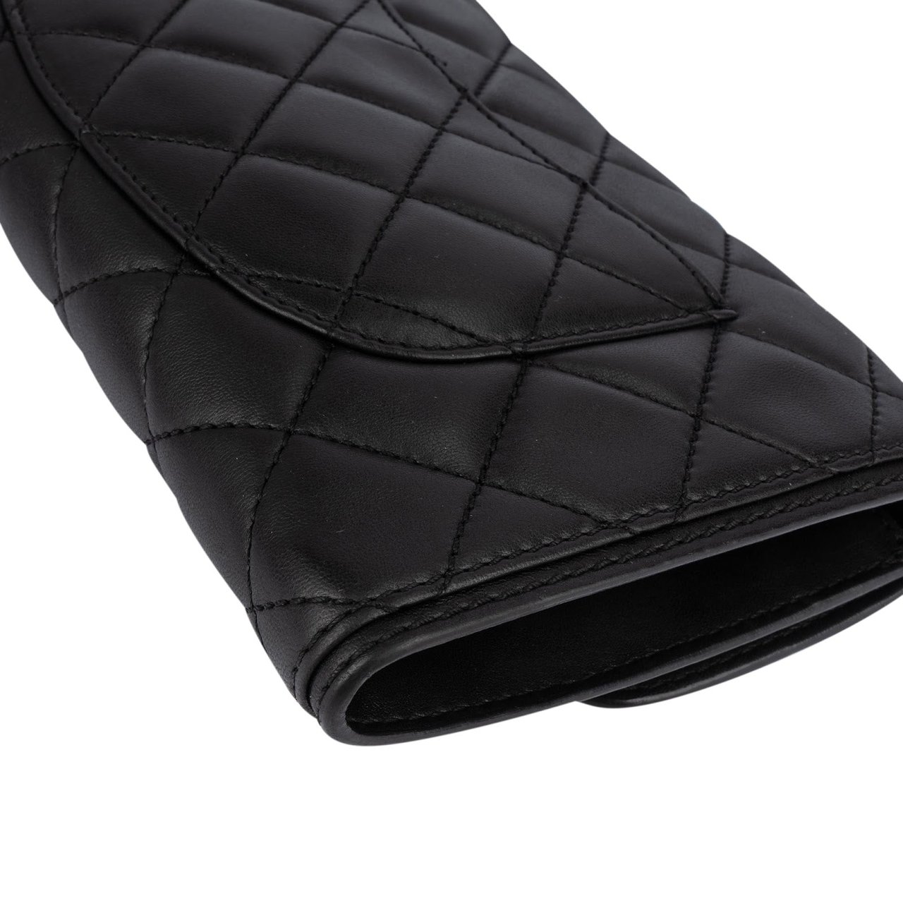 Chanel Chanel Quilted Lambskin Single Flap Crossbody Bag Zwart