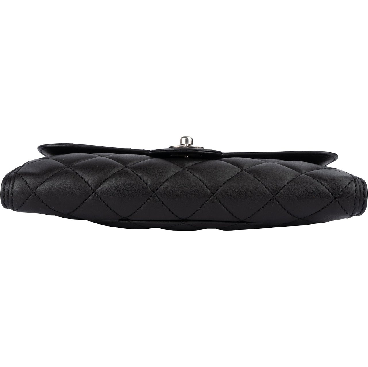 Chanel Chanel Quilted Lambskin Single Flap Crossbody Bag Zwart