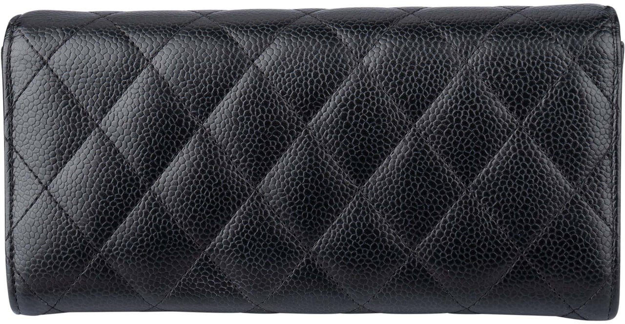 Chanel Chanel Quilted Caviar Leather Wallet Divers