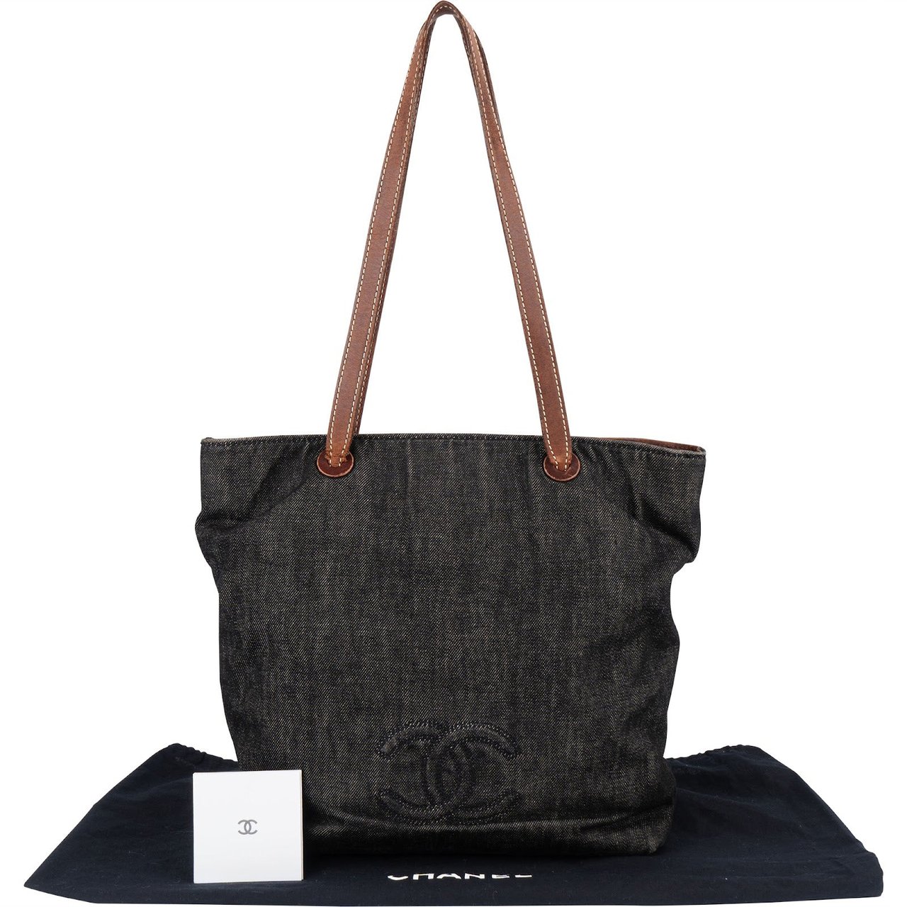 Chanel Chanel Maxi Denim CC Stitch Tote Shoulder Bag Divers