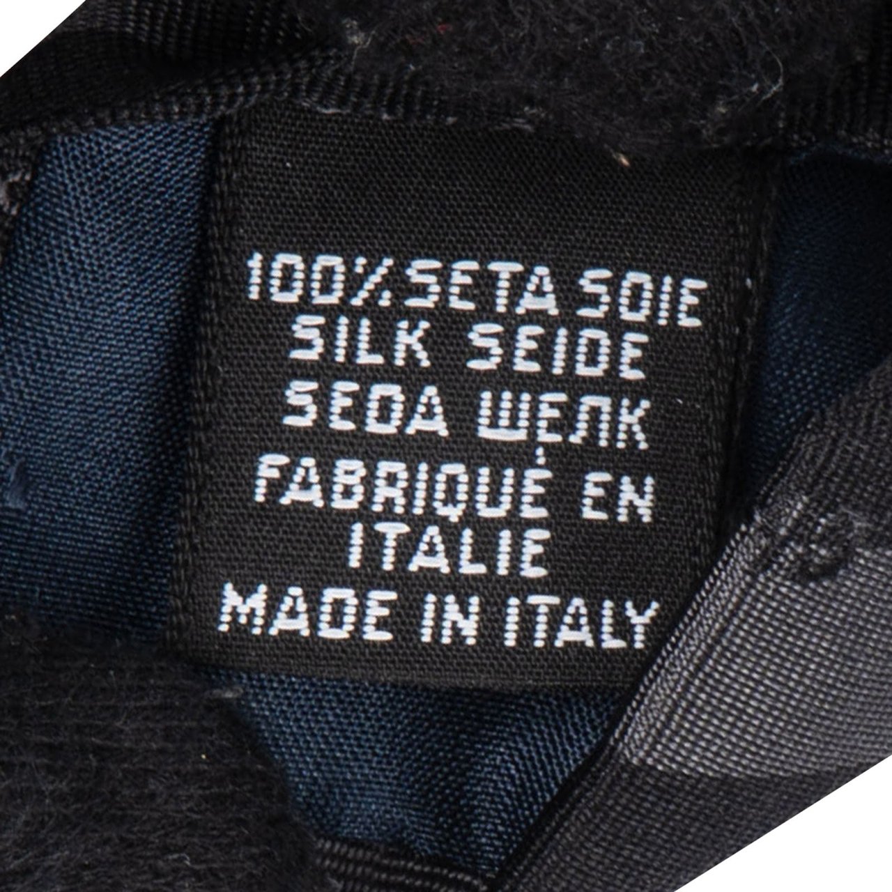 Chanel Chanel Striped Emblem Silk Tie Krawatte Zwart