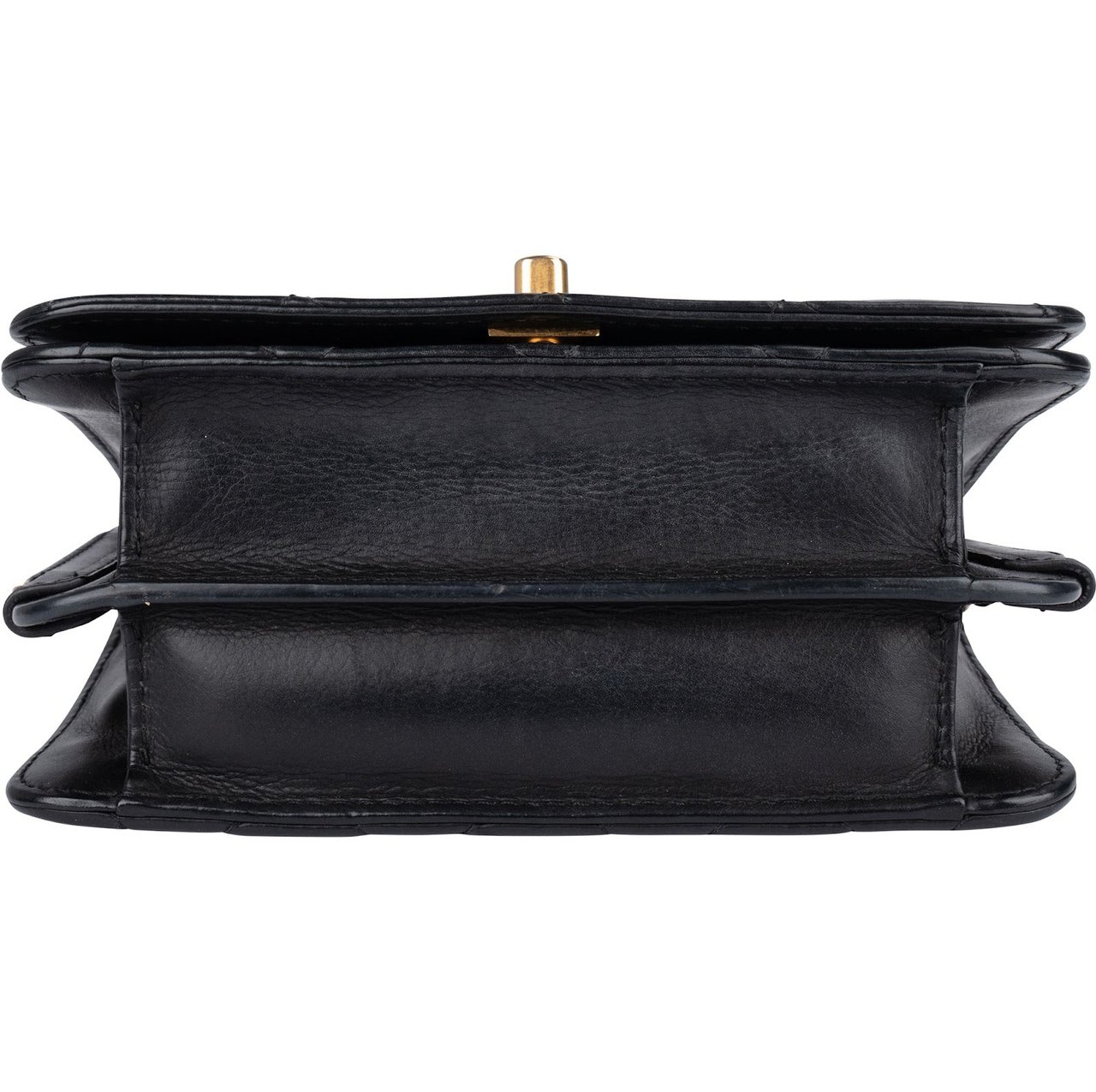 Chanel Chanel Quilted Lambskin Mini Rectangular Single Flap Crossbody Bag Zwart