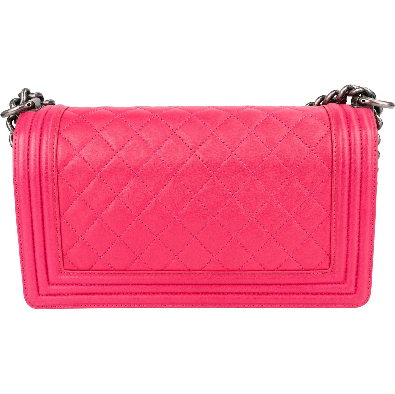 Chanel Quilted Lambskin Single Flap Boy Crossbody Bag Rood