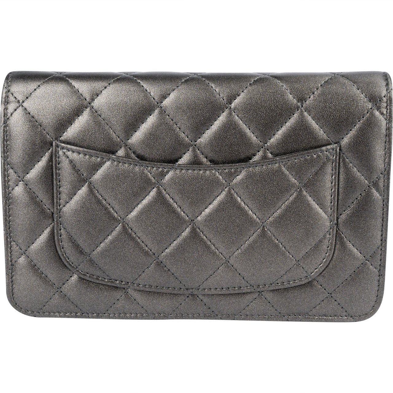 Chanel Quilted Metallic Lambskin Leather Wallet On Chain Crossbody Bag Divers