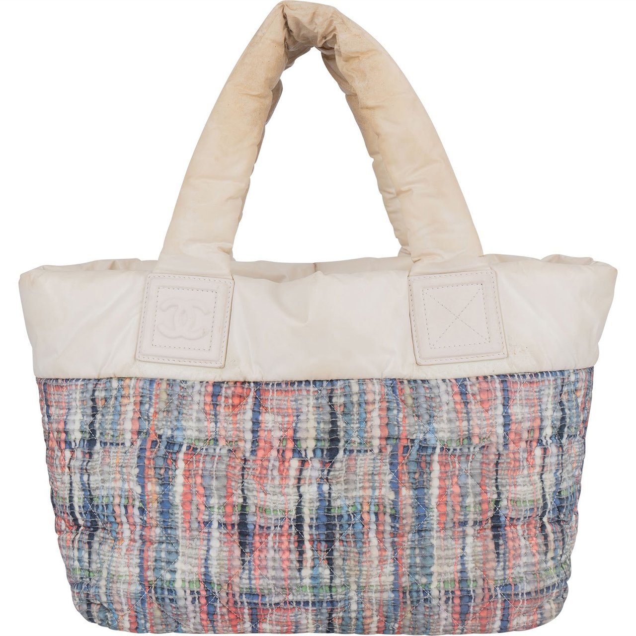 Chanel Nylon Tweed Look Coco Cocoon Tote Handbag Divers