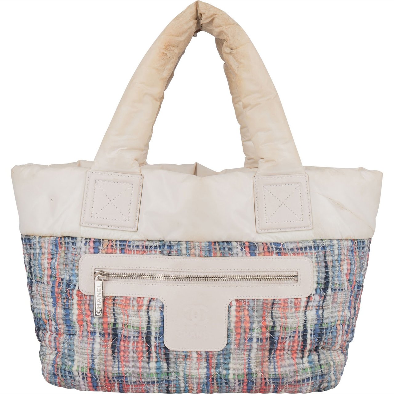 Chanel Nylon Tweed Look Coco Cocoon Tote Handbag Divers