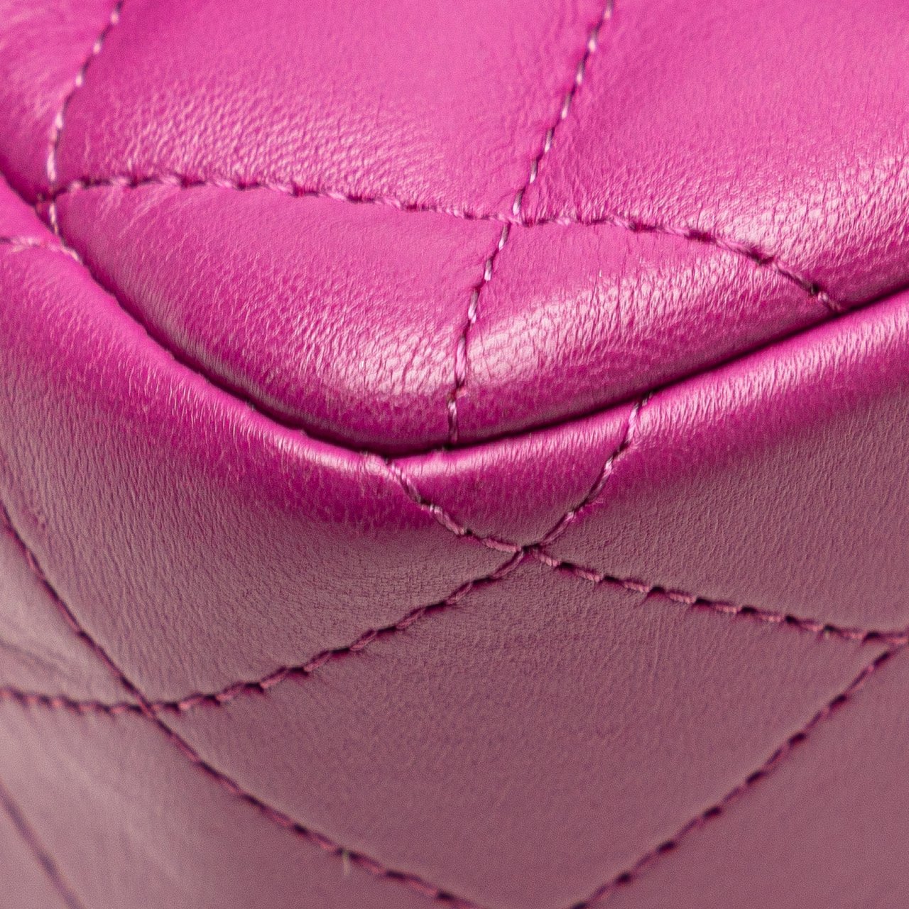 Chanel Mini Square Classic Lambskin Single Flap Paars