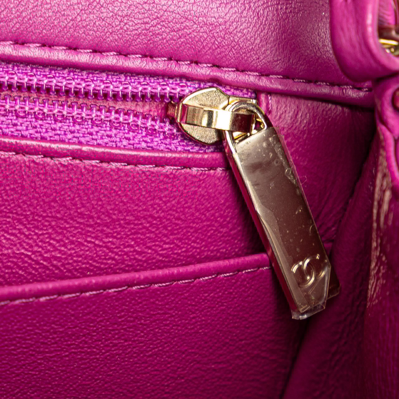 Chanel Mini Square Classic Lambskin Single Flap Paars