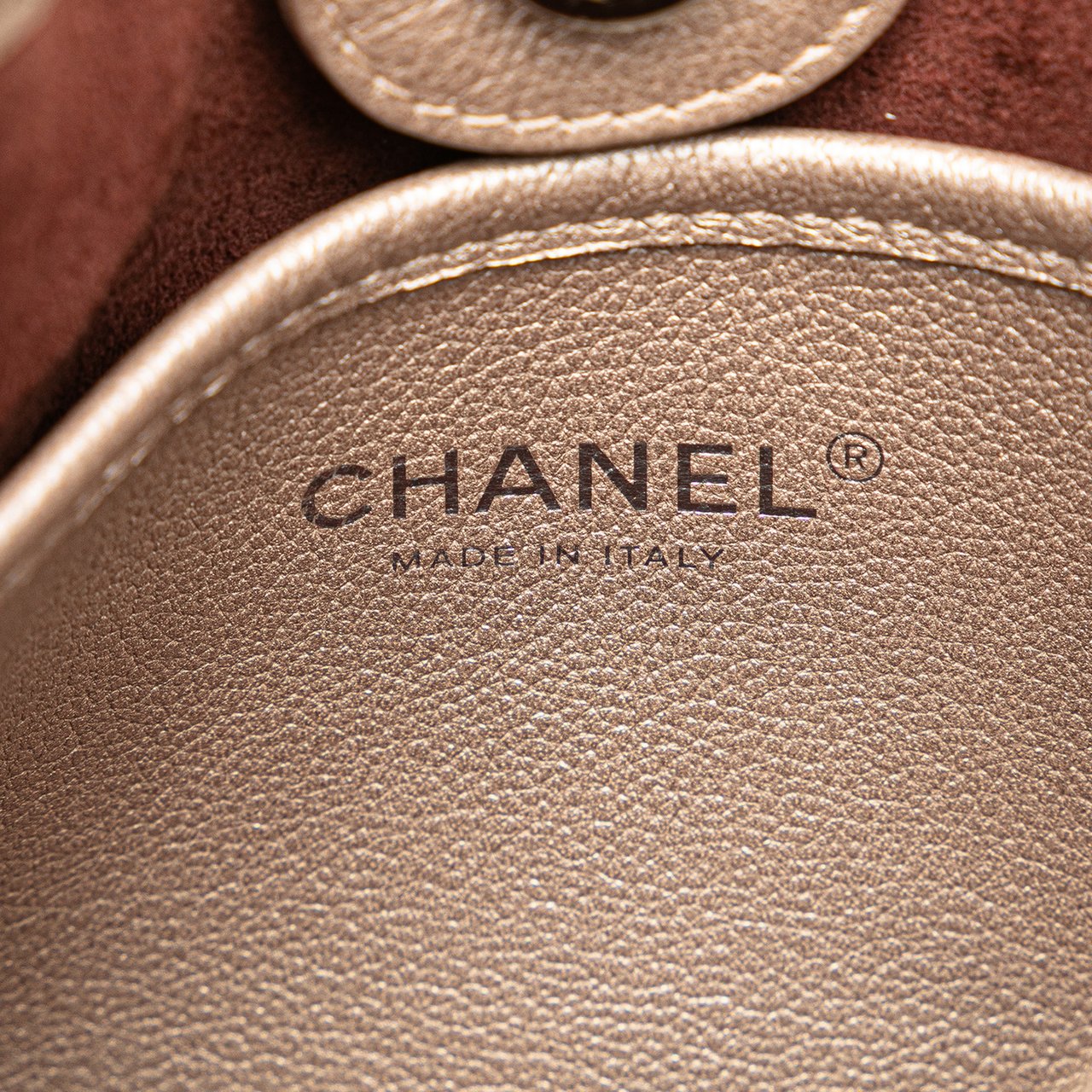 Chanel Metallic Calfskin Quilted Jungle Stroll Hobo Goud