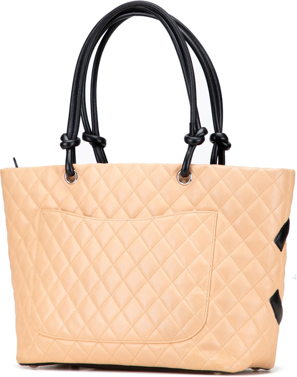 Chanel Large Quilted Lambskin Cambon Ligne Tote Bruin