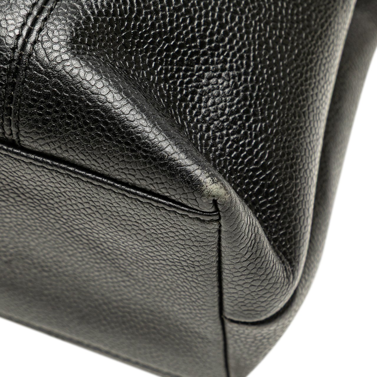 Chanel Caviar LAX Embroidered Logo Tote Zwart