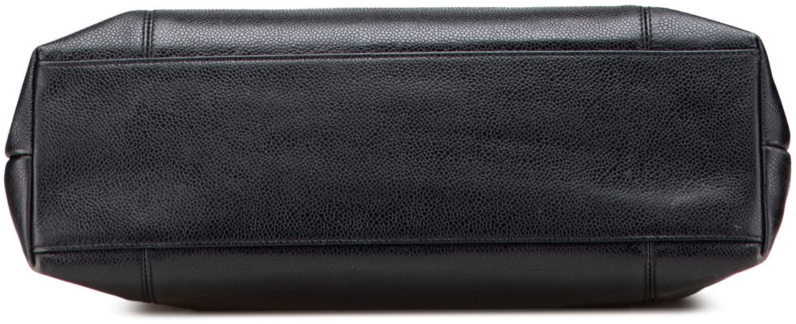 Chanel Caviar LAX Embroidered Logo Tote Zwart