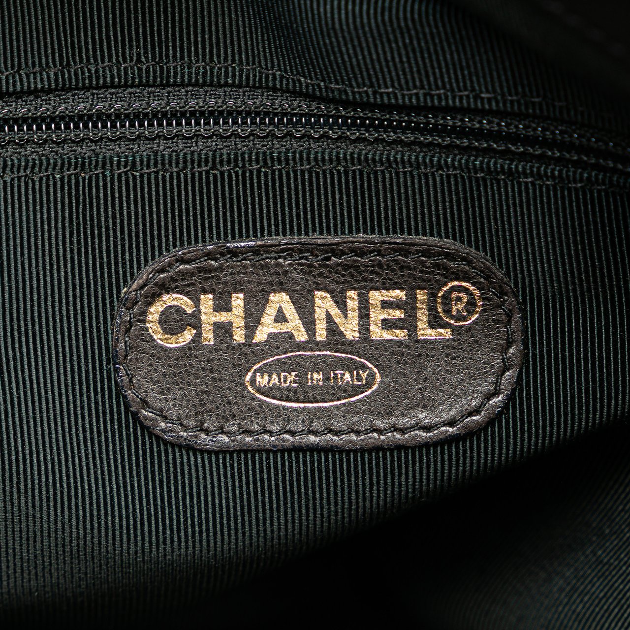 Chanel Caviar LAX Embroidered Logo Tote Zwart
