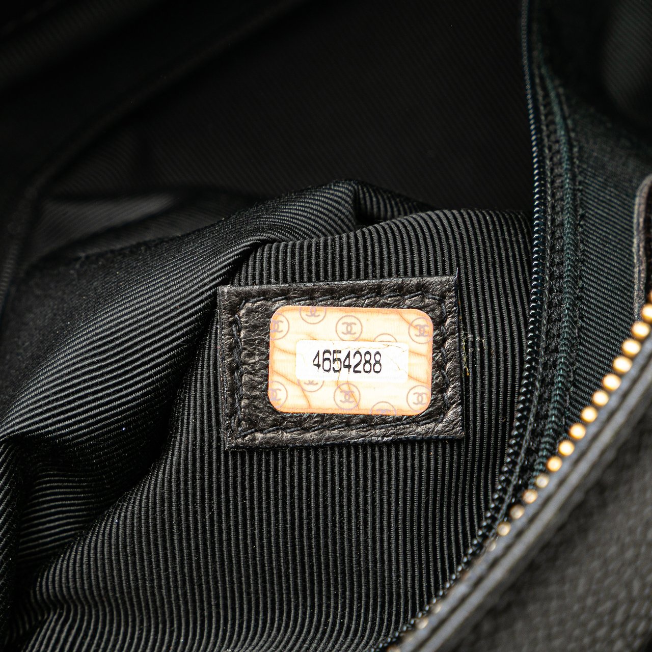 Chanel Caviar LAX Embroidered Logo Tote Zwart