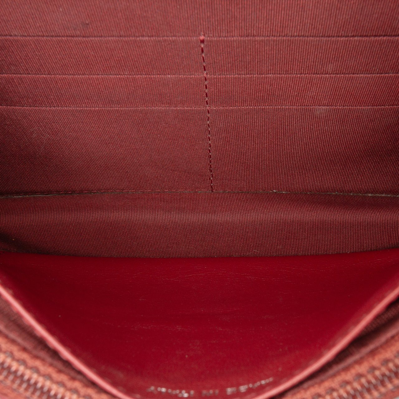 Chanel CC Quilted Caviar Wallet on Chain Rood