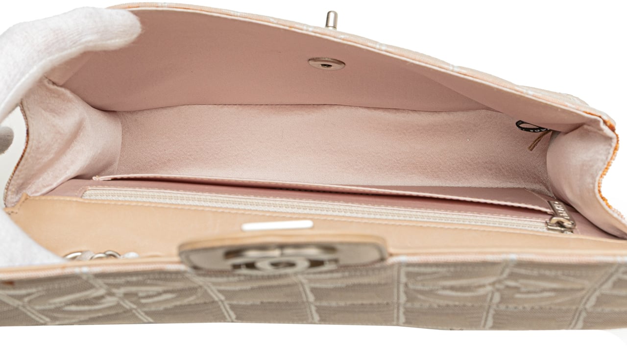 Chanel Medium New Travel Line Nylon Single Flap Bruin