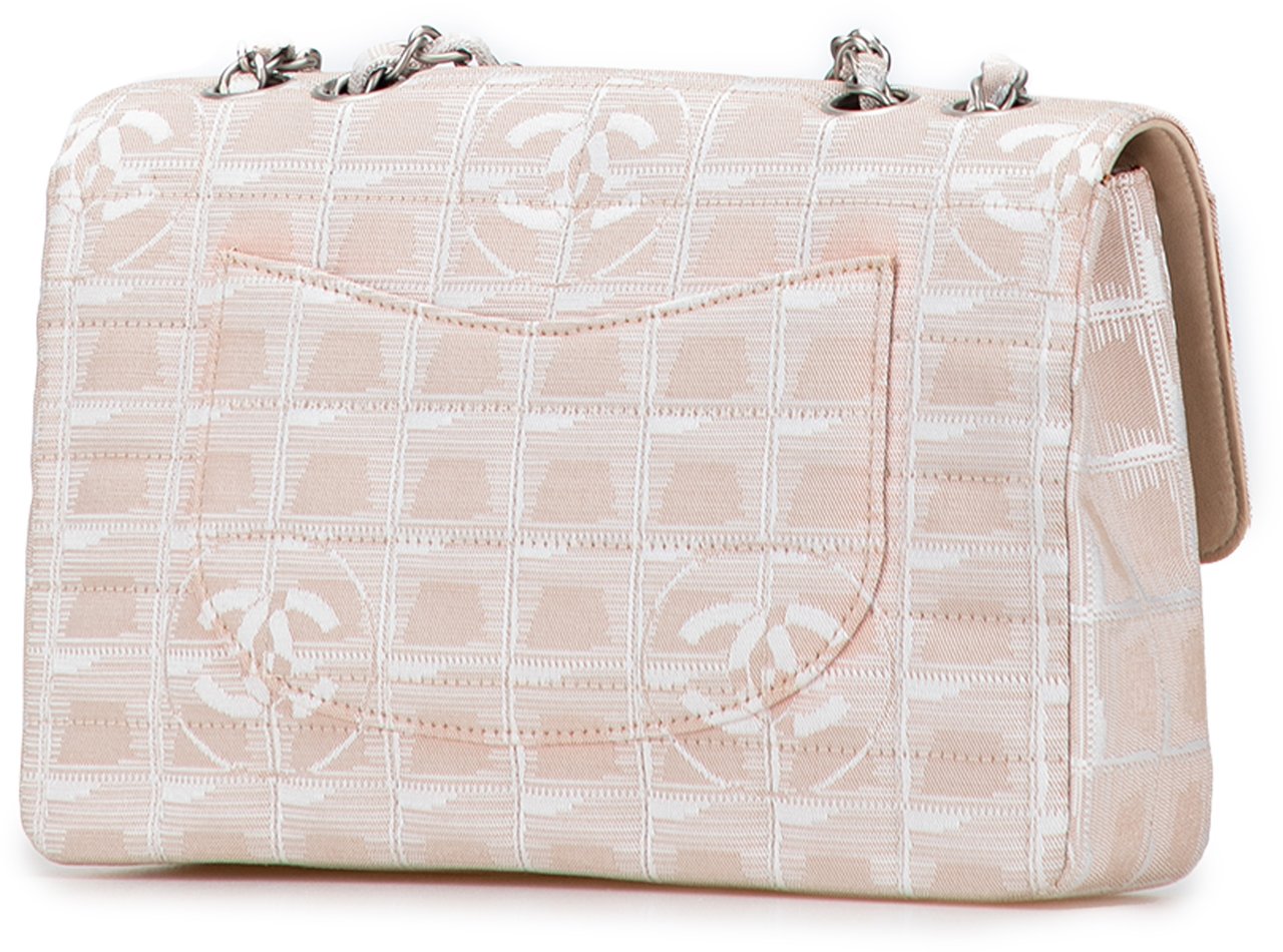 Chanel Medium New Travel Line Nylon Single Flap Bruin