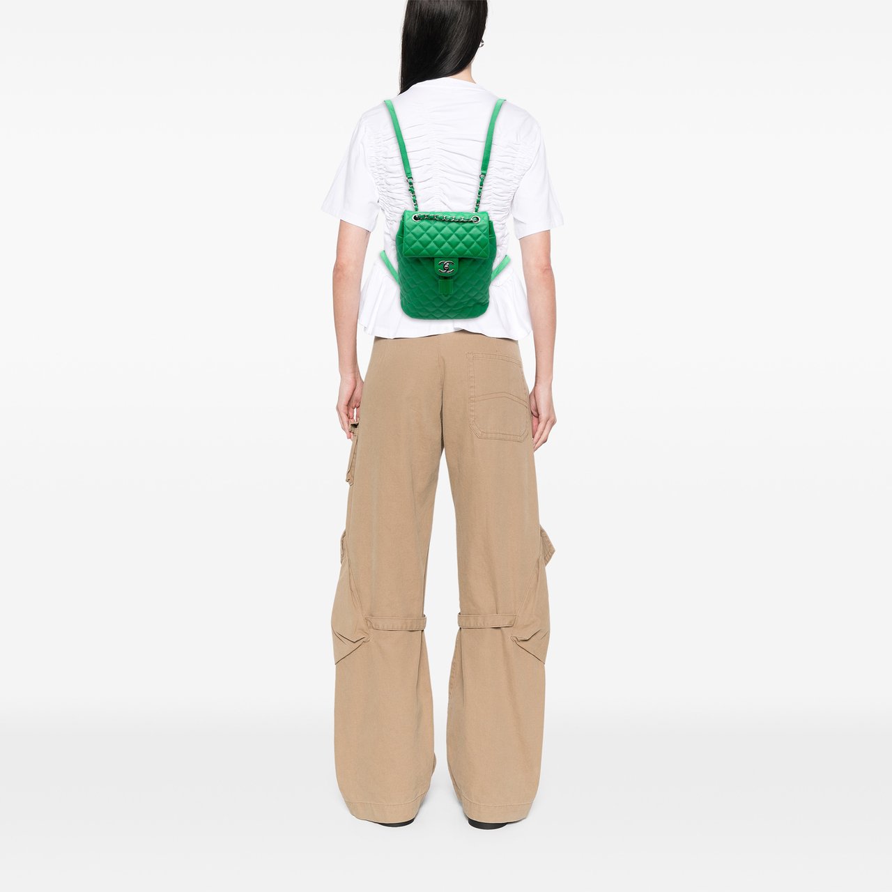 Chanel Small Lambskin Urban Spirit Backpack Groen