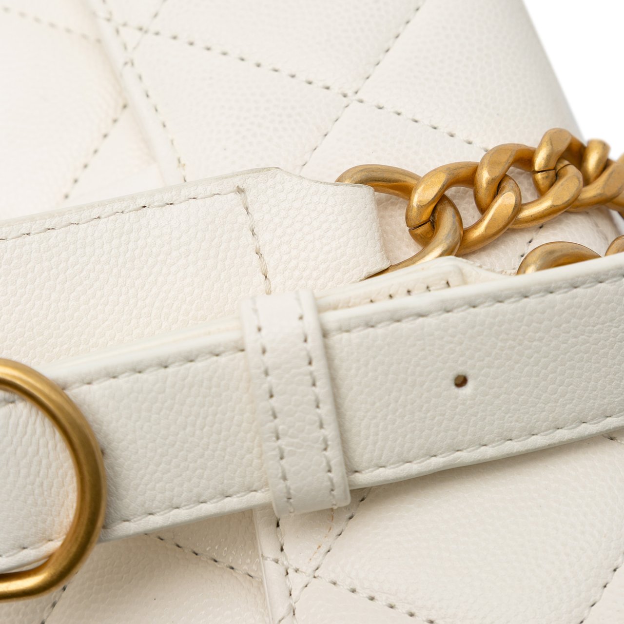 Chanel CC Quilted Lambskin Round Moon Messenger Flap Wit