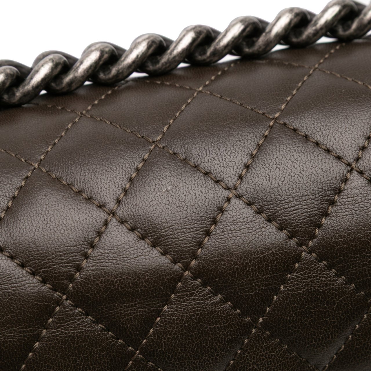 Chanel Large Quilted Lambskin Boy Flap Bruin