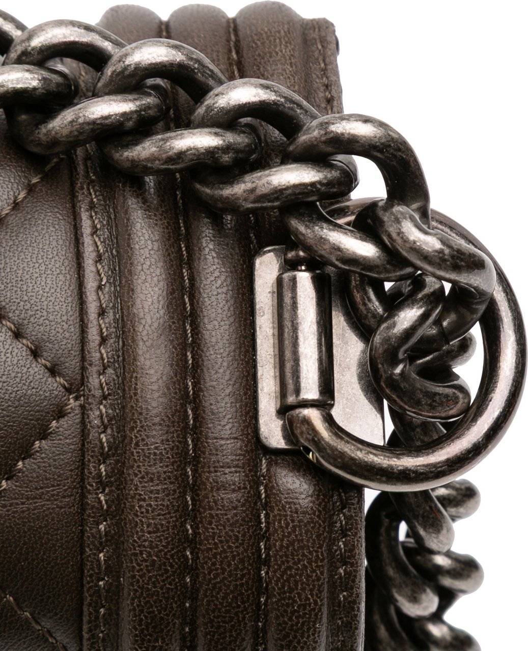 Chanel Large Quilted Lambskin Boy Flap Bruin