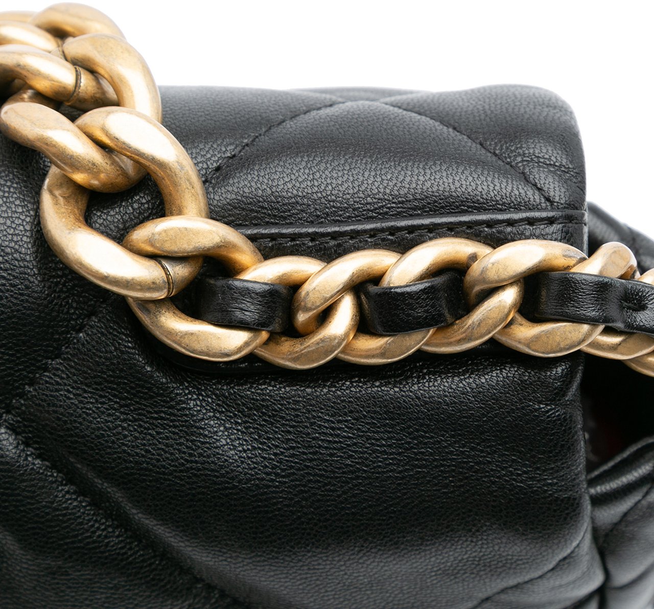 Chanel Large Lambskin 19 Flap Zwart