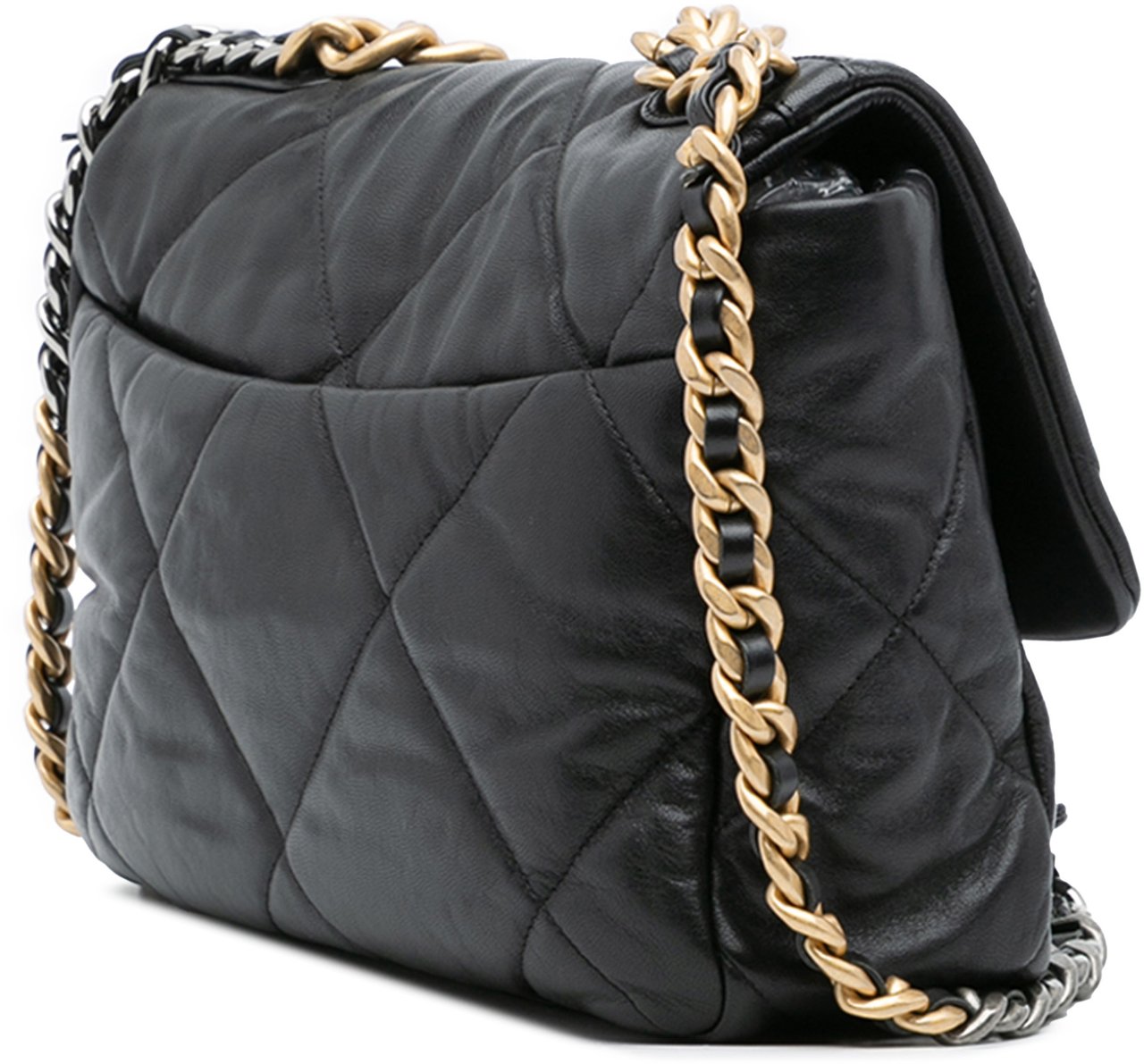Chanel Large Lambskin 19 Flap Zwart