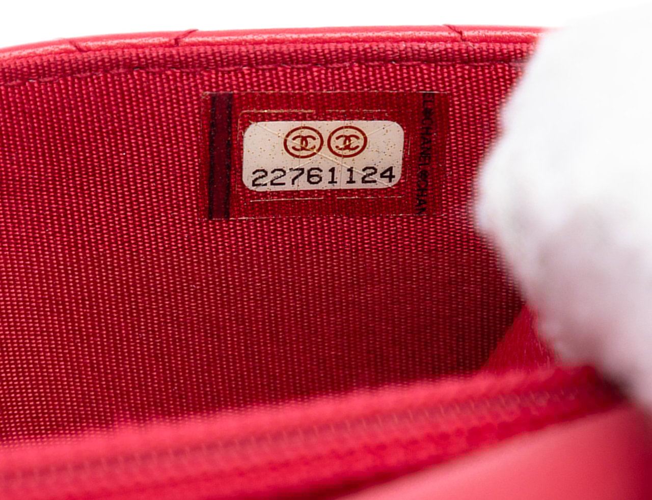 Chanel Quilted Lambskin Boy Wallet On Chain Rood