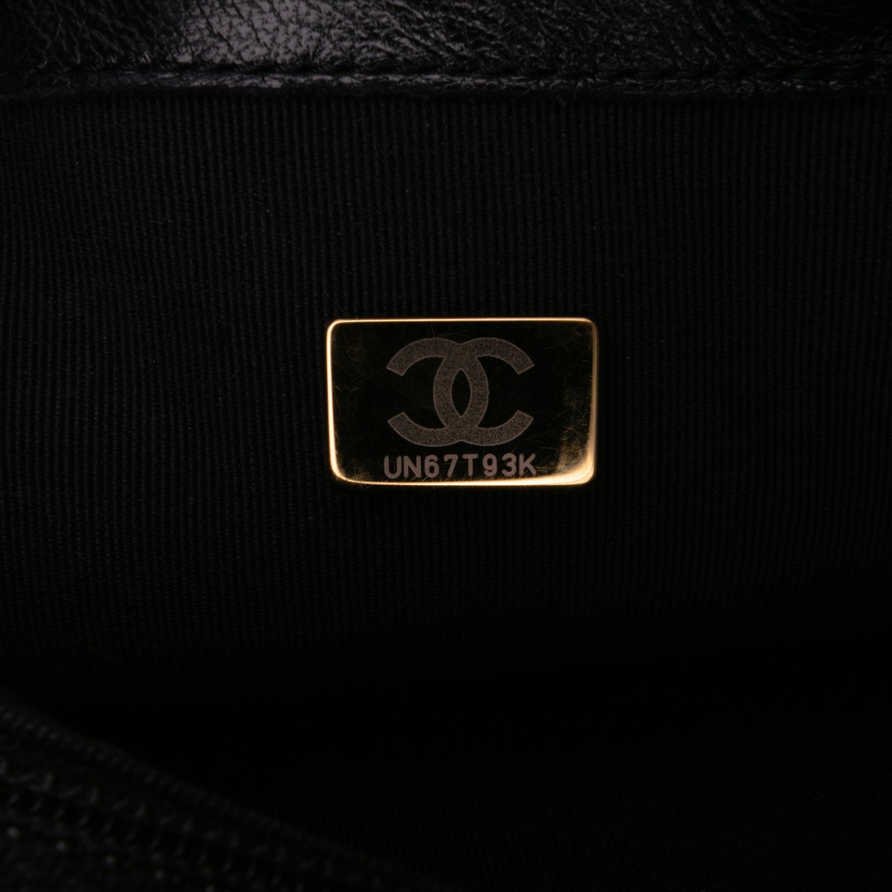 Chanel Mini Square Quilted Lambskin Bijoux Logo Chain Flap Zwart