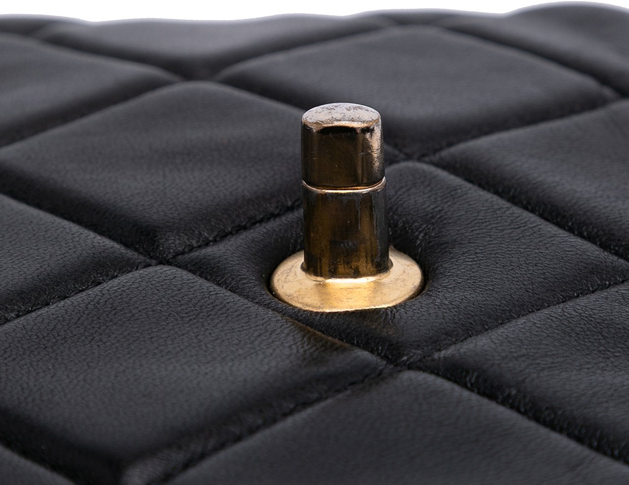 Chanel Mini Square Quilted Lambskin Bijoux Logo Chain Flap Zwart