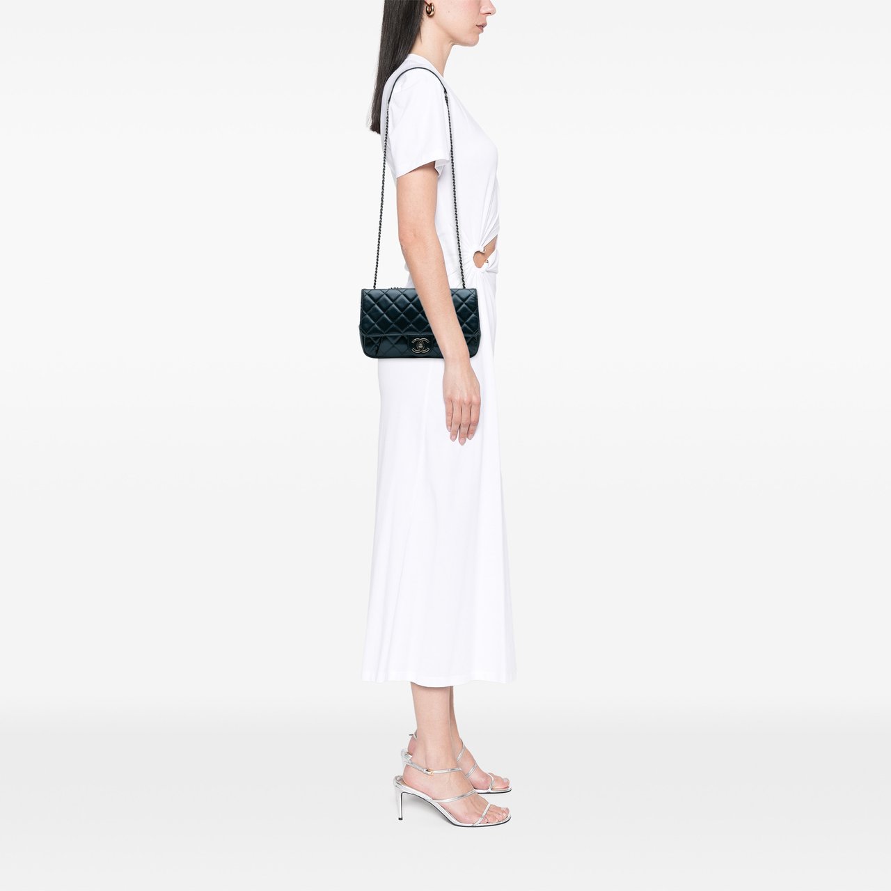 Chanel Medium Quilted Glazed Calfskin Coco Pleats Flap Blauw