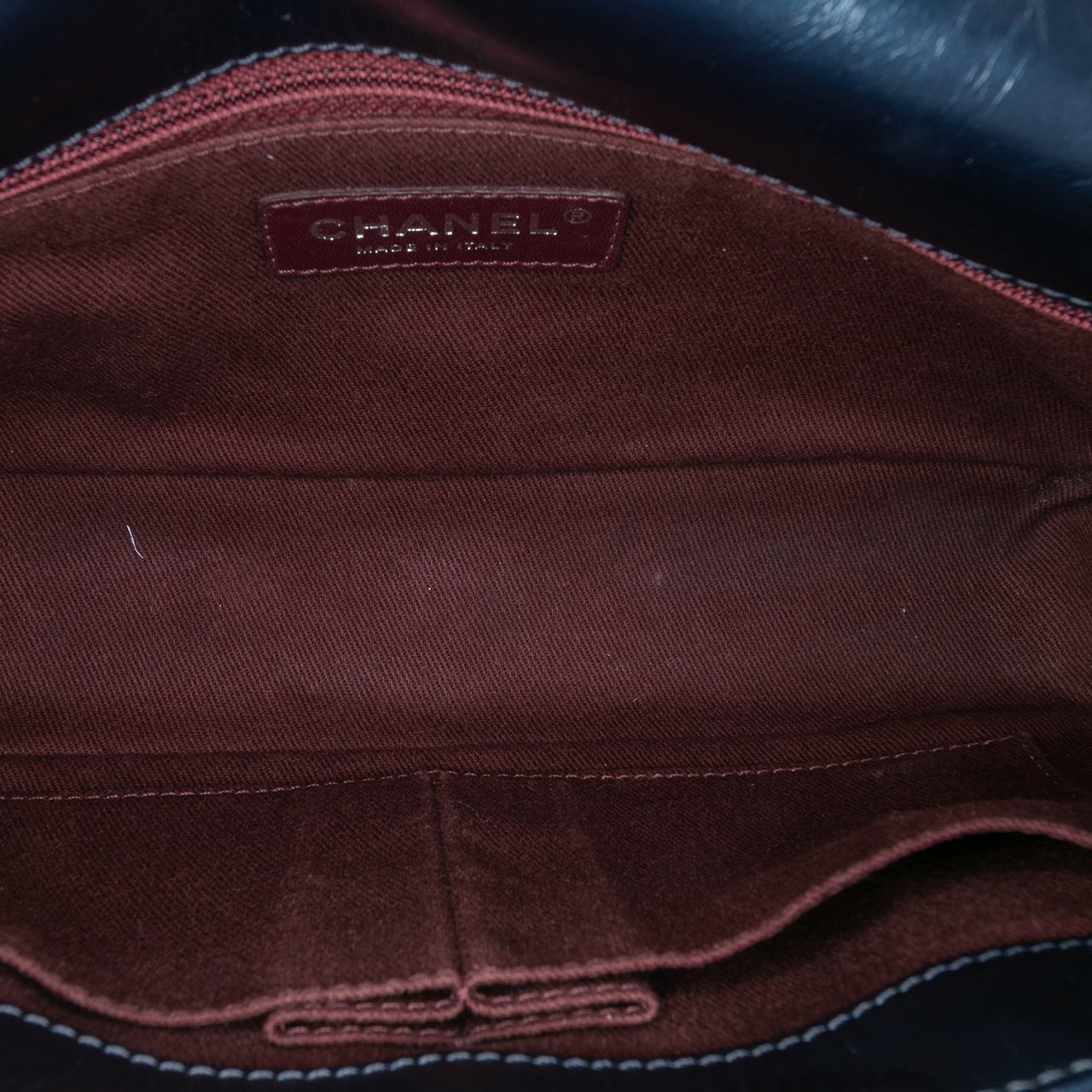 Chanel Medium Quilted Glazed Calfskin Coco Pleats Flap Blauw