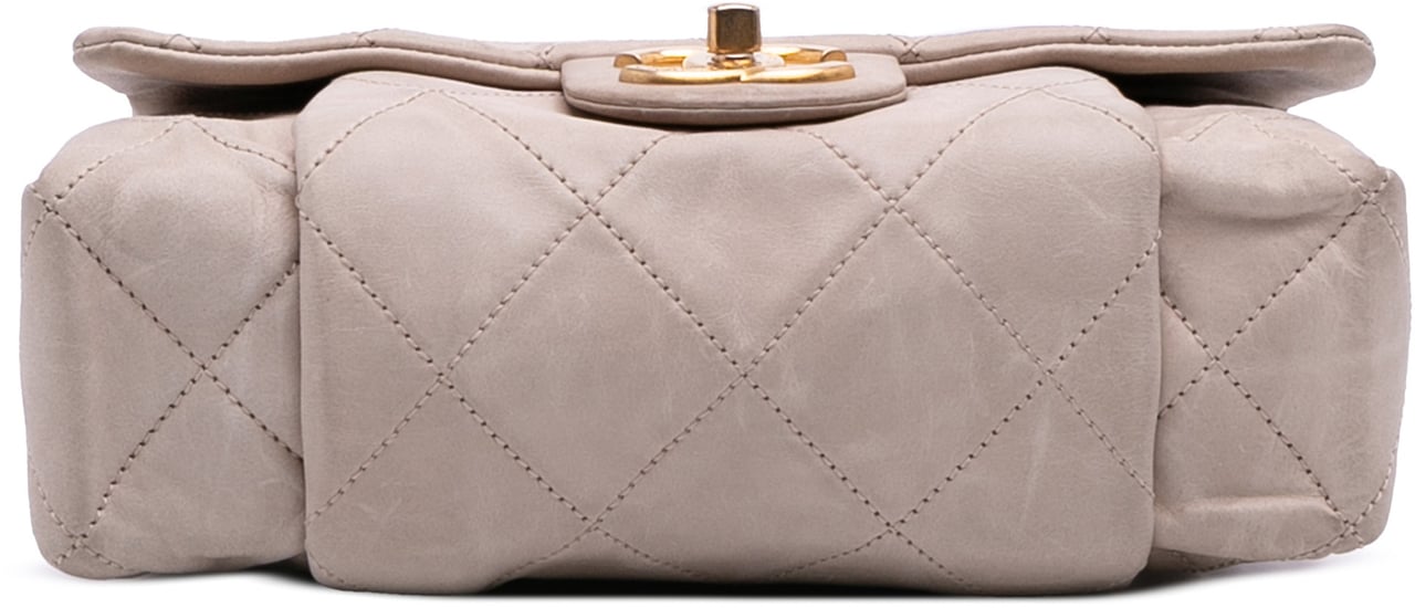 Chanel Small Aged Calfskin Chic Quilt Flap Bruin